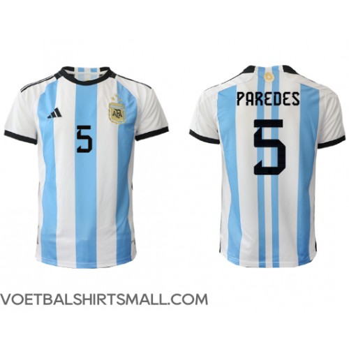 Argentinië Leandro Paredes #5 Voetbalkleding Thuisshirt WK 2022 Korte Mouwen
